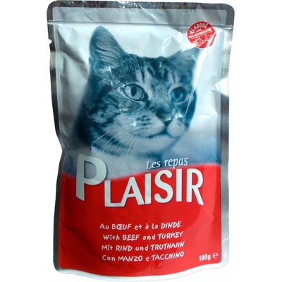 Plaisir Cat hovädzie a morčacie 100 g