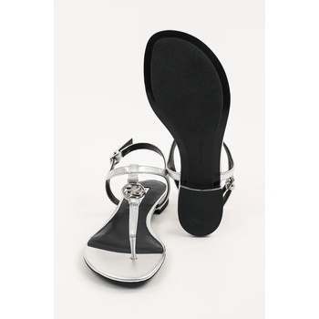 Karl Lagerfeld Кожени сандали Karl Lagerfeld ALISSO в сребристо KL82515 (KL82515.0SL)