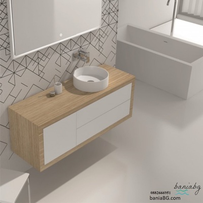 Inter Ceramic Долен конзолен pvc шкаф за баня icp 14046