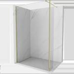 Mexen Kioto душ стена Walk-in 125 x 40 cm, прозрачна, златна - 800-125-212-50-00-040 (800-125-212-50-00-040)