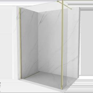 Mexen Kioto душ стена Walk-in 125 x 40 cm, прозрачна, златна - 800-125-212-50-00-040 (800-125-212-50-00-040)