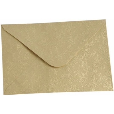 Obálka C6 11,2x15,8 cm metalická s ražbou, zlatá