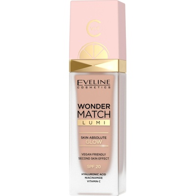 Eveline Cosmetics Wonder Match Lumi hydratačný make-up s vyhladzujúcim účinkom SPF20 20 Nude Warm 30 ml