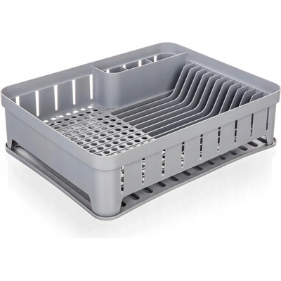 BANQUET Odkapávač na nádobí plastový myKITCHEN Color 40 x 31 x 12 cm, šedá silver