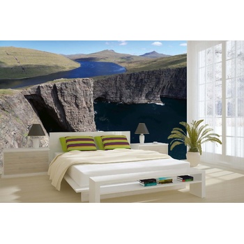 DIMEX ART s. r. o Самозалепваща се флизелинова фототапета скално езеро 375 x 250 см