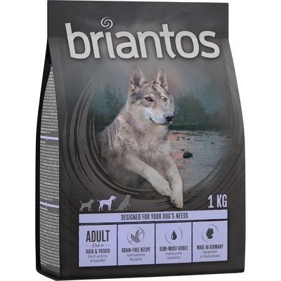 Briantos 1кг Adult Briantos, суха храна за кучета - патица и картофи, без зърно