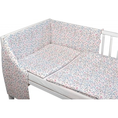 Baby Nellys 3dílná sada mantinel s povlečením Kalina bílá 135 x 100 cm – Zboží Dáma