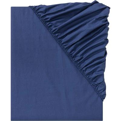 Livarno home Perkálové napínací prostěradlo modré 140-160x200