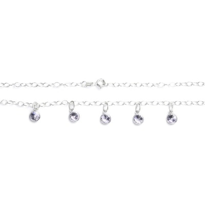 Čištín Stříbrný se Swarovski krystaly violet NH 1336