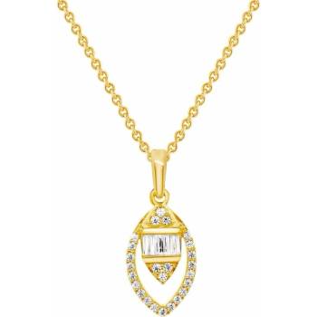 Eppi Strieborný prívesok mandľového tvaru s lab-grown diamantmi Einar P49283