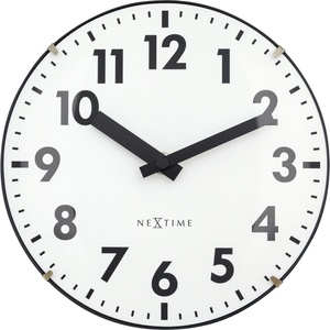 NeXtime Стенен или настолен часовник Duomo Mini бял (3533WI) Будилник