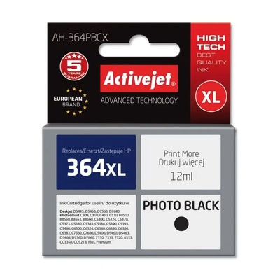 Compatible Мастило Activejet AH-364PBCX (заместител за HP 364XL CB322EE, Premium, 12 ml, черно, снимка) (AH-364PBCX)