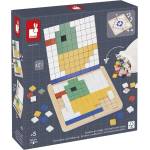 Janod Образователна игра 4 в 1 Janod - Мозайка: симетрия и кодиране (J05093)