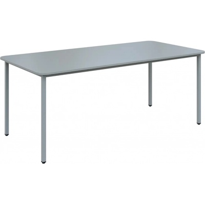 JSBR 190 N jídelní stůl kovová podnož stříbrná deska 18 mm 1900 x 900 mm šedá