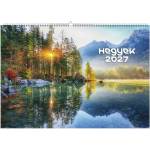 REALSYSTEM Стенен календар REALSYSTEM 460x320 мм, хоризонтален, „Планини 2027 (6091-HE)
