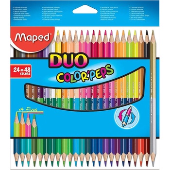 Maped Двувърхи моливи MAPED Color Peps Duo 48 цвята