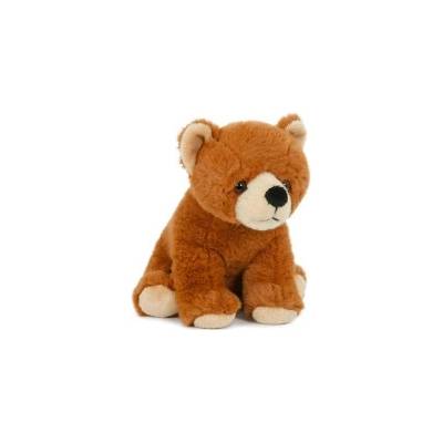 Teddies Medveď hnedý sediaci plyšový 13x19cm plnený guličkami 0m+