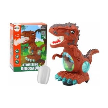 LEAN Toys Dinosaur Dancing Obstacle Sensor Lights Sounds Brown