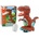 LEAN Toys Dinosaur Dancing Obstacle Sensor Lights Sounds Brown