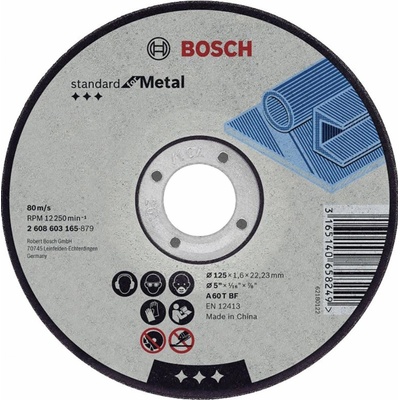 Bosch Rezný kotúč rovný, Standart for Metal 125 mm