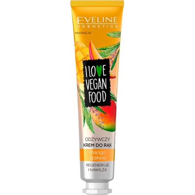 Eveline Cosmetics I Love Vegan Food hydratačný krém na ruky s vôňou malín 50 ml