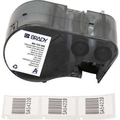 Brady M5-103-498 / 170926, 25.40 mm, Vinyl, черно копиране / бял фон (170926)