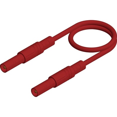 4 mm safety test lead, 2x straight plugs, 1 mm², 200 cm