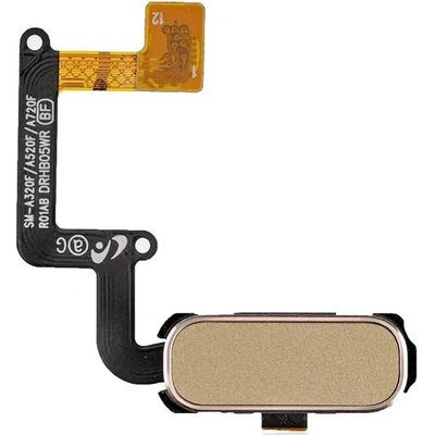 Čtečka otisků prstů + Flex kabel Samsung Galaxy A3 (A320 / 2017) / A5 (A520 / 2017) / A7 (A720 / 2017) – zlatá SAM0877