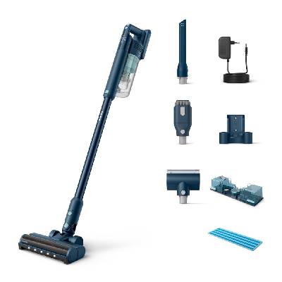 Прахосмукачка Philips XC5141/01, вертикална/ръчна, безжична, до 60 минути време на работа, технология PowerCyclone 10, 3-степенна филтрация, зелена (XC5141/01)