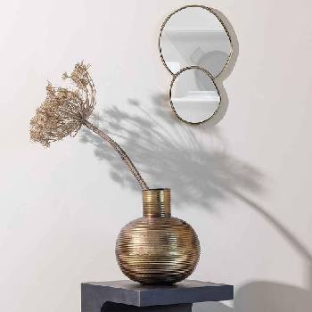 Image 1 of My Soul Depot Двойно огледало със златиста рамка (373880-В)