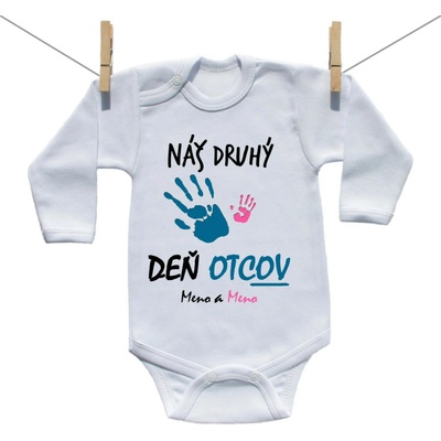 Boodyy Body s dlhým rukávom Náš druhý deň otcov s menom dievča