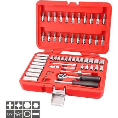 EXTOL PREMIUM 8818101 57-dielna 1/4" gola sada 4-14mm