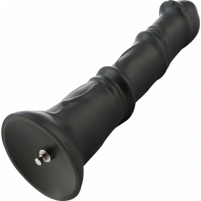 HiSmith HSA123 P-Spot with 3 Bulges Silicone Anal Dildo KlicLok 24cm Black