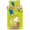 Jerry Fabrics Obliečky Simpsons Family green Bavlna 140x200 70x90