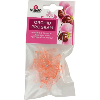 Klips Motýl Rosteto - oranžový 4 ks