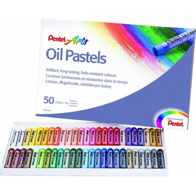 PentelArts olejový pastel PHN4 50 ks v plastovom puzdre