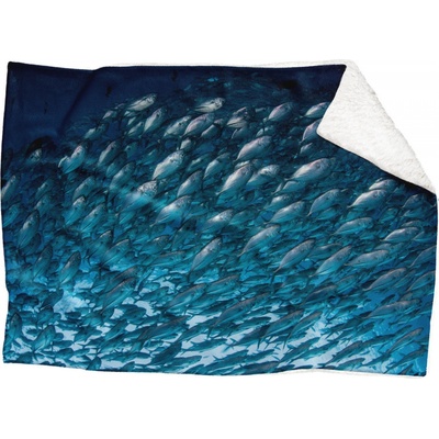 Impar fleece deka Hejno ryb Podšití beránkem ANO 200x140