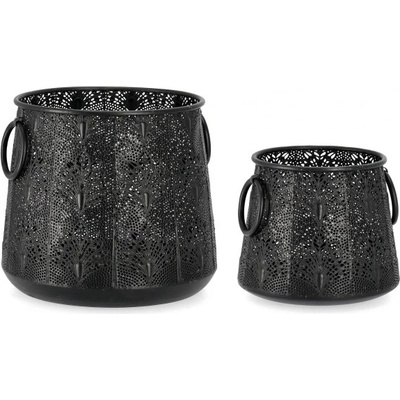 Bizzotto Комплект 2 бр. черни фенери larjam 2h ro (0140374)