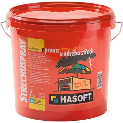 HASOFT Hmota hydroizol. STŘECHUSPRAV šedá 7kg – Hledejceny.cz