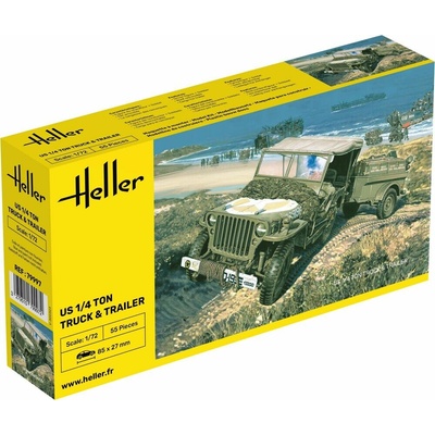 Heller US Ton Truck & Trailer1:72 1:4