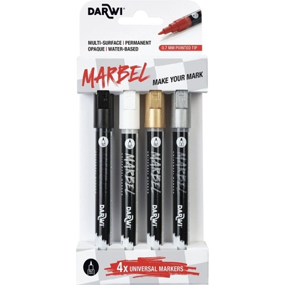 Darwi Marbel Комплект маркери 0, 7 мм Basic 4 бр (DA0223001K01C)