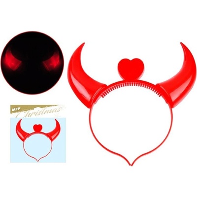 Čelenka čertovské rohy svítící 8885