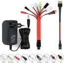 Tamiya Soshine univerzální nabíječka akumulátorů Ni-MH/Ni-Cd s 2-10 články pro Tamiya/Mini /JST/SM 2P/XH/JR/Futaba/HuanQi/T/Deans