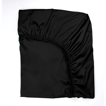 Image 1 of Дилиос Долен чаршаф с ластик 100/200/25 см черен памучен сатен