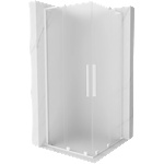Mexen Velar L Duo плъзгаща се душ кабина 80 x 80 см, матирано стъкло, бяла - 871-080-080-02-33-20 (871-080-080-02-33-20)