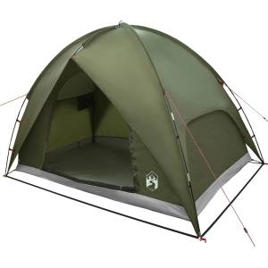 vidaXL Палатка за къмпинг с дъждобран, водоустойчива 4-местен (42029004) Палатка