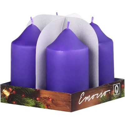 Emocio adventní válec 4ks 50x90 fialové