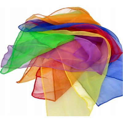 Barevné šátky sada 6 ks lesklé – Zboží Dáma