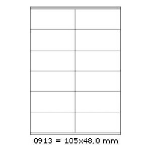 CDRmarket Самозалепващи етикети 105 x 48 мм, 12 етикета, A4, 100 листа (R0ECO.0913A, 227008)