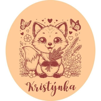 Jmenovka na dveře typ 4 (Cedulka Liška se jménem )